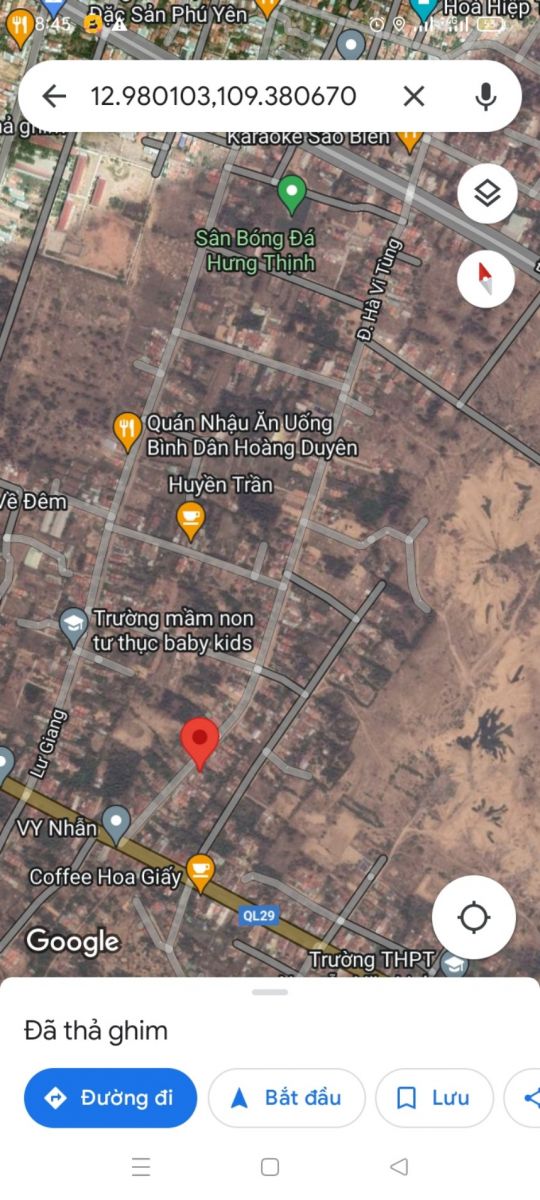 Cần bán lô đất đường Hà Vi Tùng, KP Thọ Lâm, Hoà Hiệp Nam. 