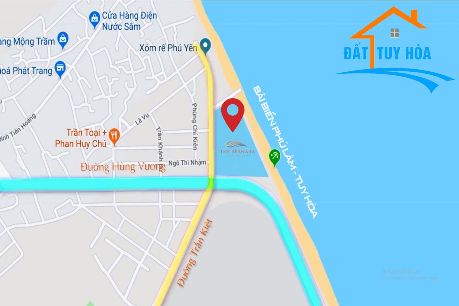 VỊ TRÍ DỰ ÁN THE SEAHARA PHÚ YÊN