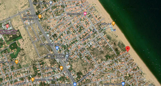 1 lô view biển, diện tích: 247,1m2, full thổ cư, ngang 12,5m nở hậu.